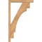 Ekena Millwork Merced Block Smooth Bracket w/ Offset Brace, Western Red Cedar, 3 1/2"W x 18"D x 30"H BKT0402X18X30MRC05SWR - alternate 4